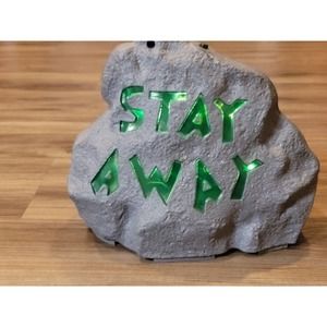 COPY - Gemmy STAY AWAY Haunted Rock Lights and Sounds Halloween RETIRED